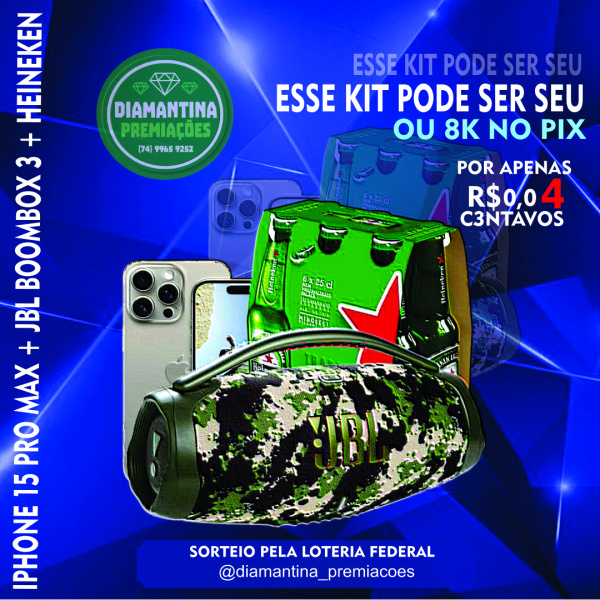 IPHONE 15 PRO MAX + JBL BOMBOX + HEINEKEN
